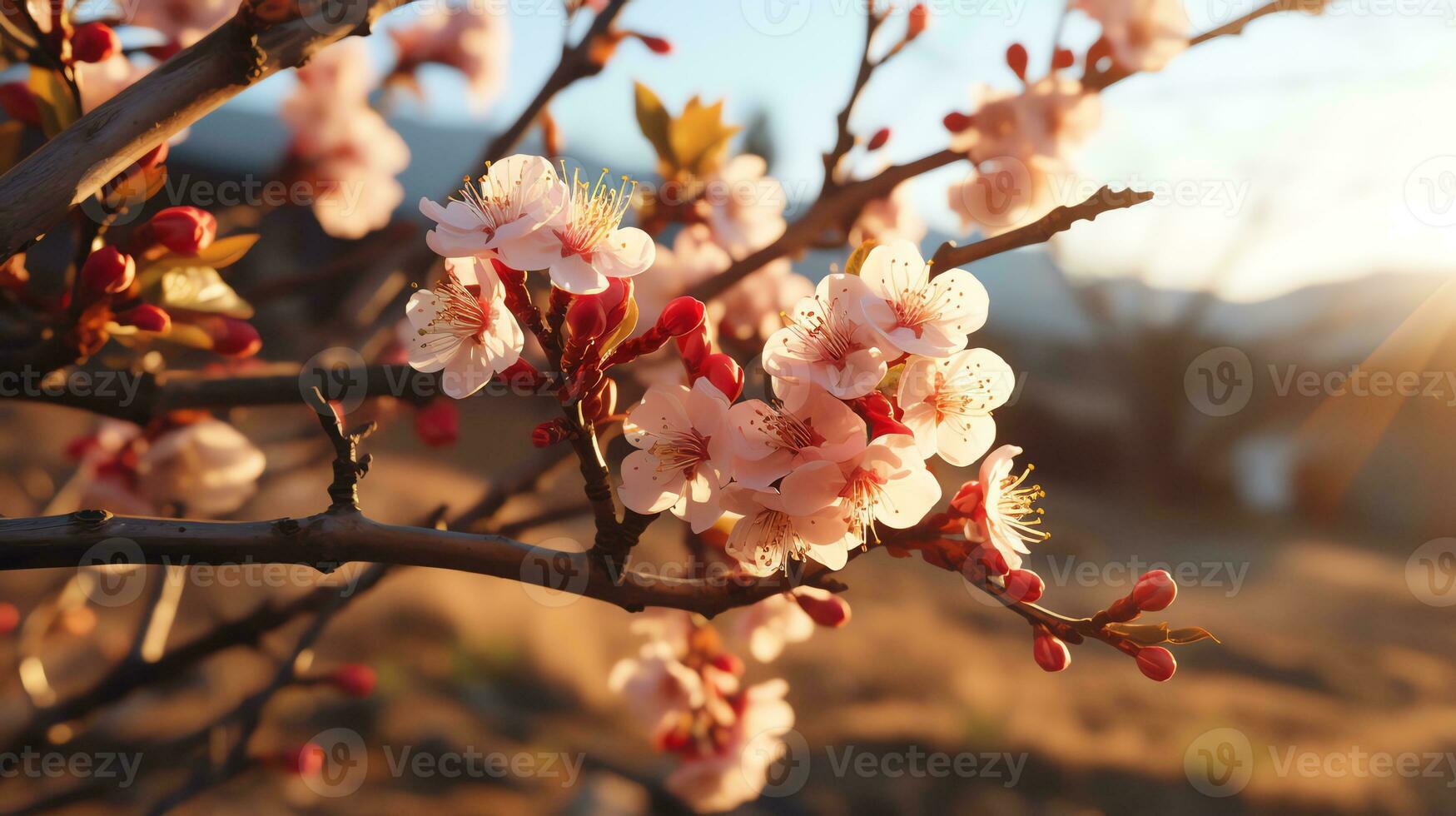 a bouquet of pink roses sitting on a wooden bench ai generated photo