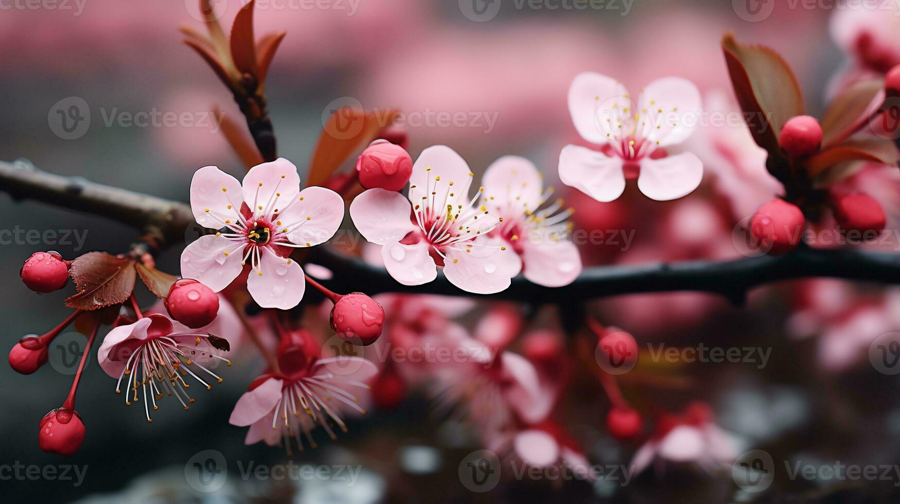 a bouquet of pink roses sitting on a wooden bench ai generated photo