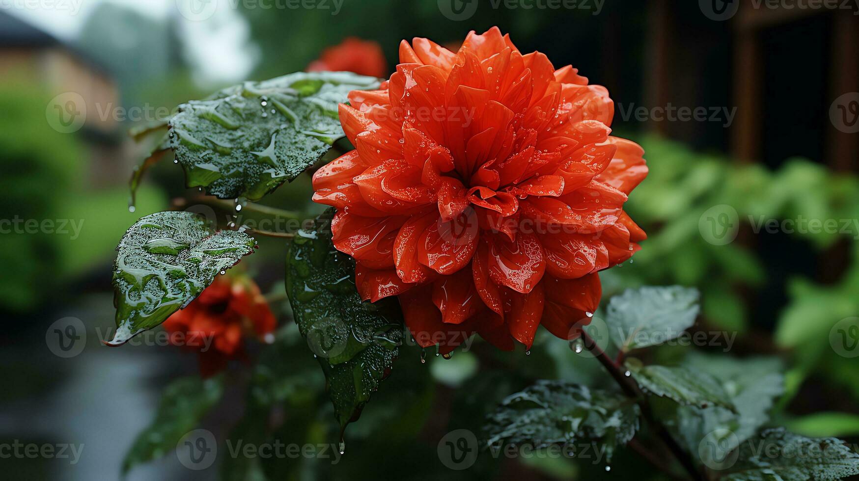 un ramo de flores de rosado rosas sentado en un de madera banco ai generado foto