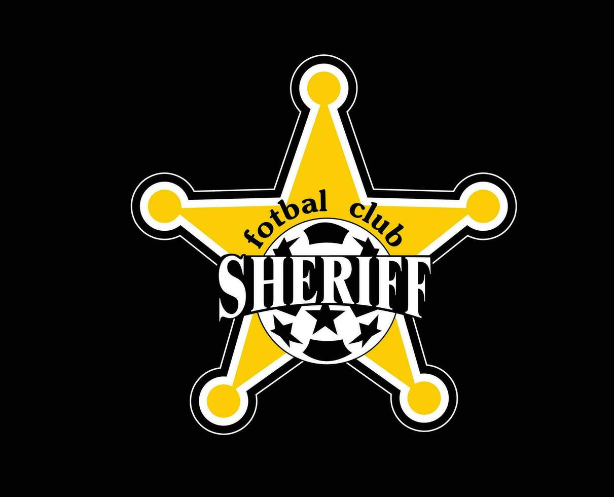 FC Sheriff Tiraspol Club Logo Symbol Moldova League Football Abstract Design Vector Illustration With Black Background