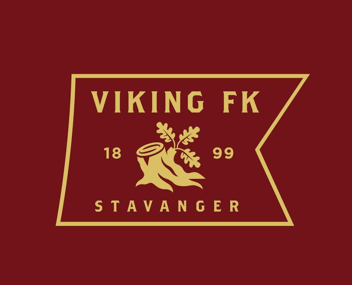 Viking FK Club Logo Symbol Norway League Football Abstract Design Vector Illustration With Maroon Background