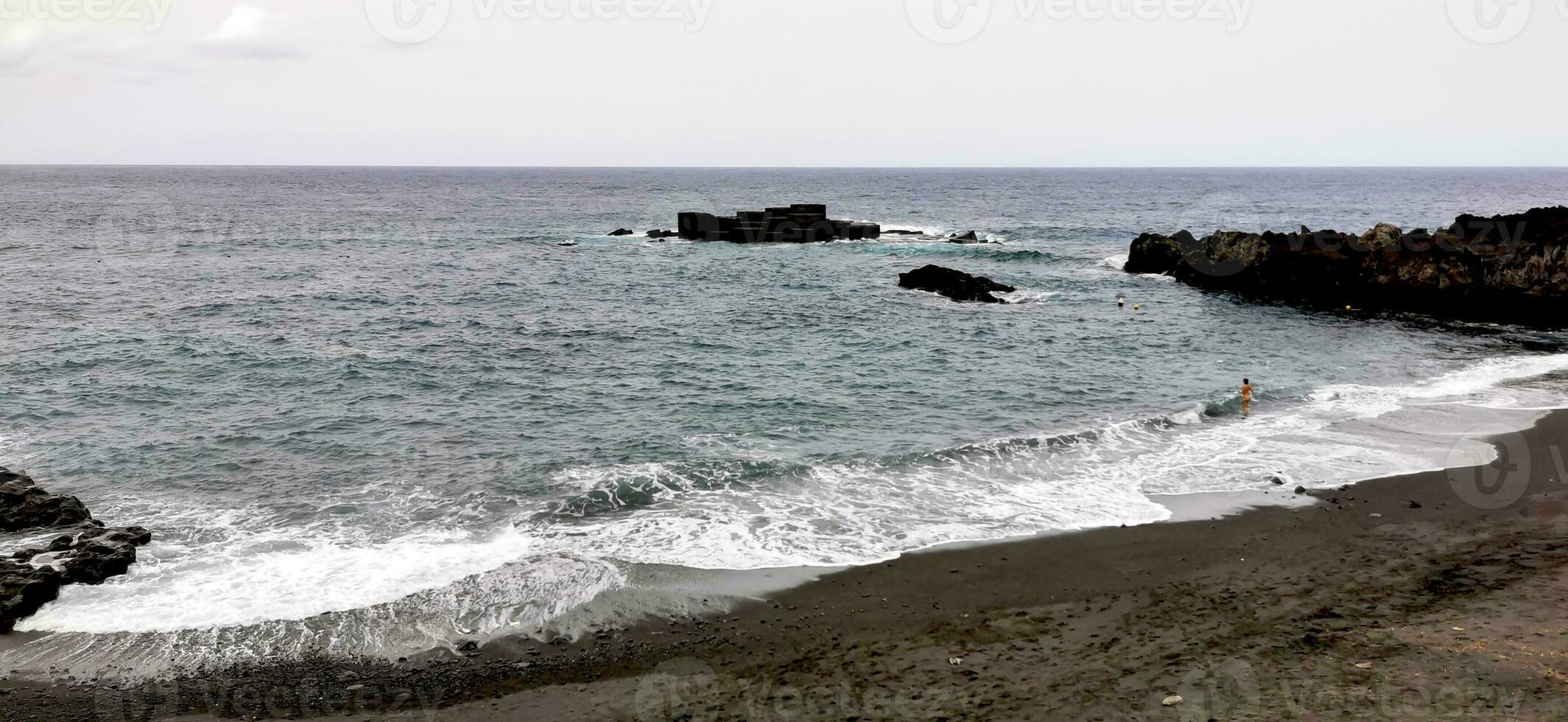 los cancajos playa en el isla de la palma en el canario archipiélago foto