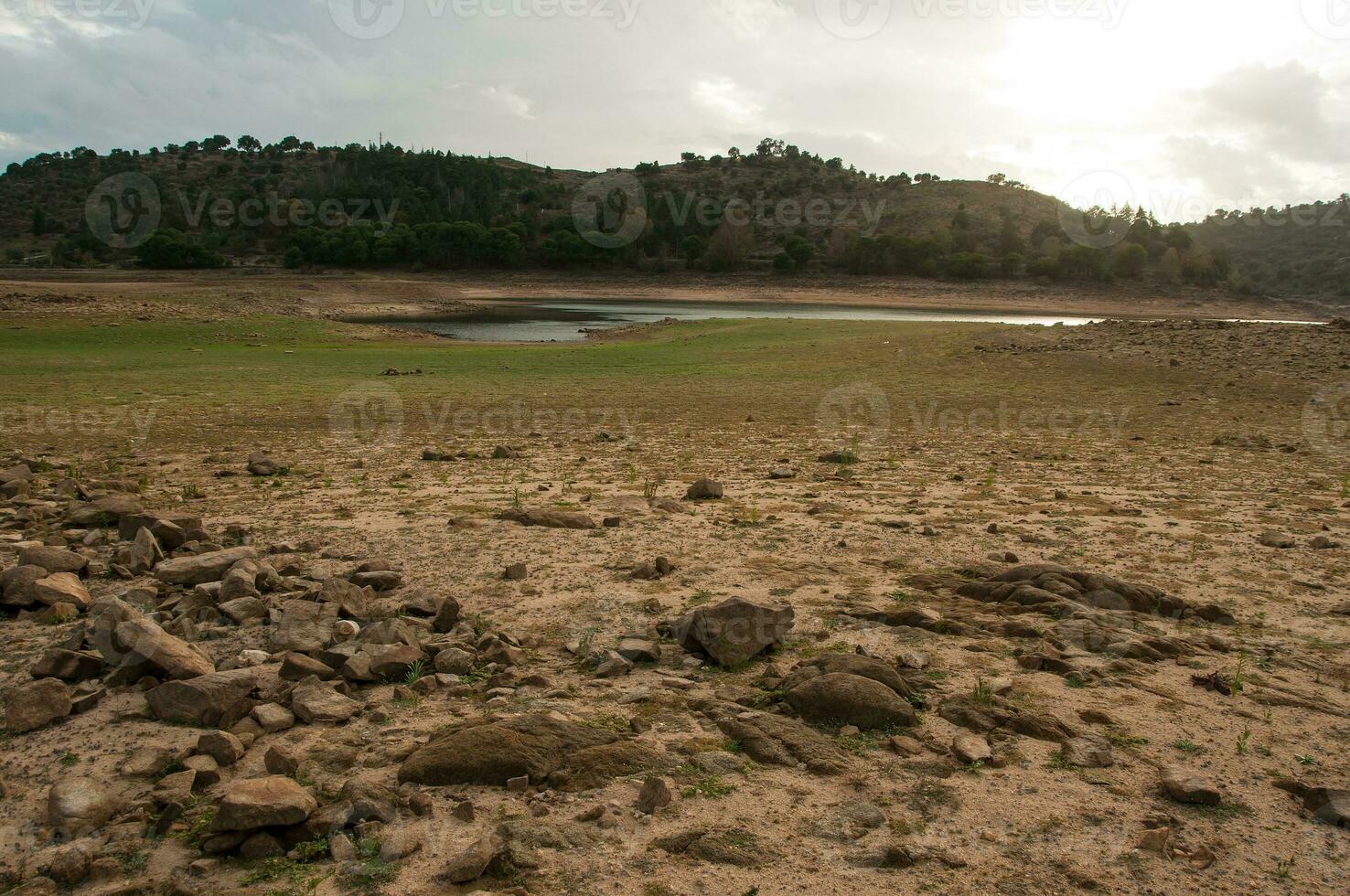 The Ponsul River is a affluent of the Tejo River, in Portugal, and is a very large river. At this time it is completely dry, without water and with its bed cracked due to climate change photo