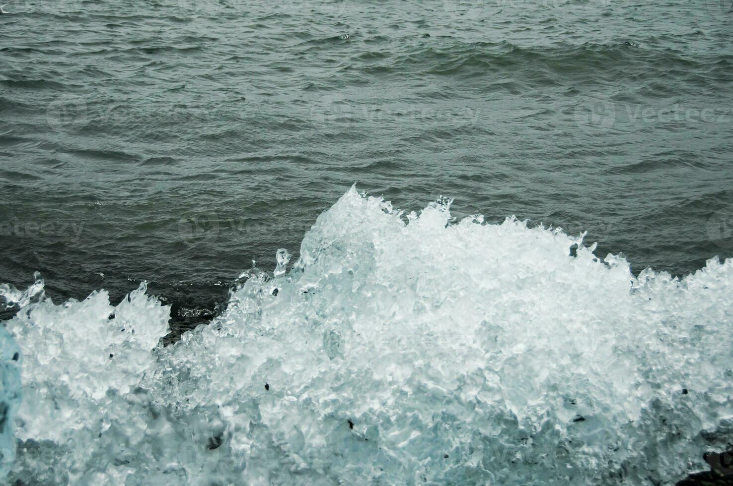 Icebergs in Jokulsarlon, a glacial lake in Iceland photo