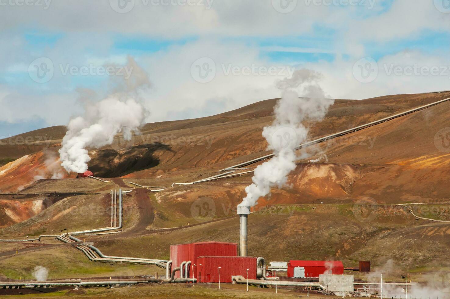 Geothermal power station in Iceland photo
