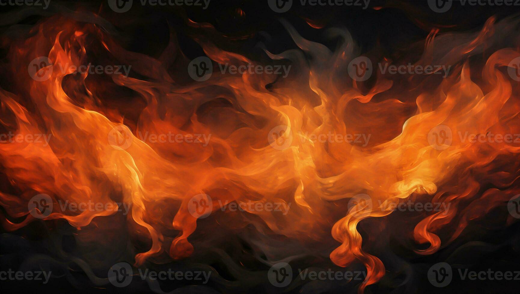 Abstract background with fire flames. AI generated photo