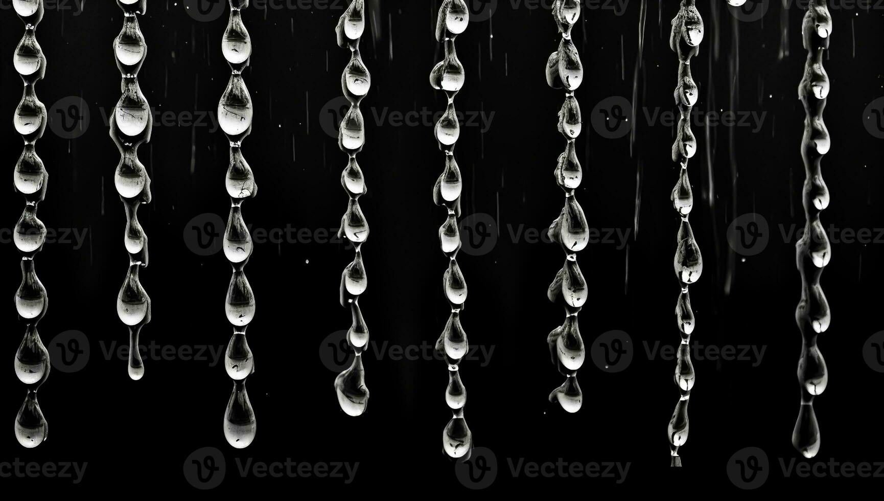 Chain made with water drops. AI generated photo