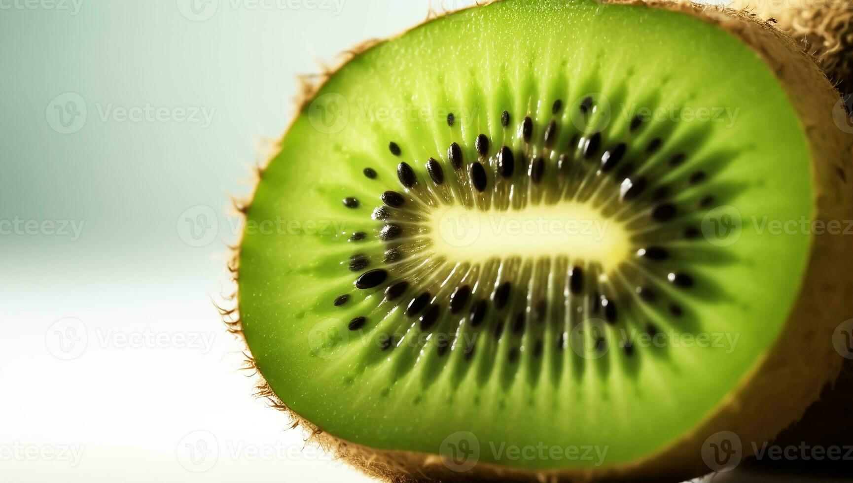 Closeup of tasty kiwis. AI generated photo