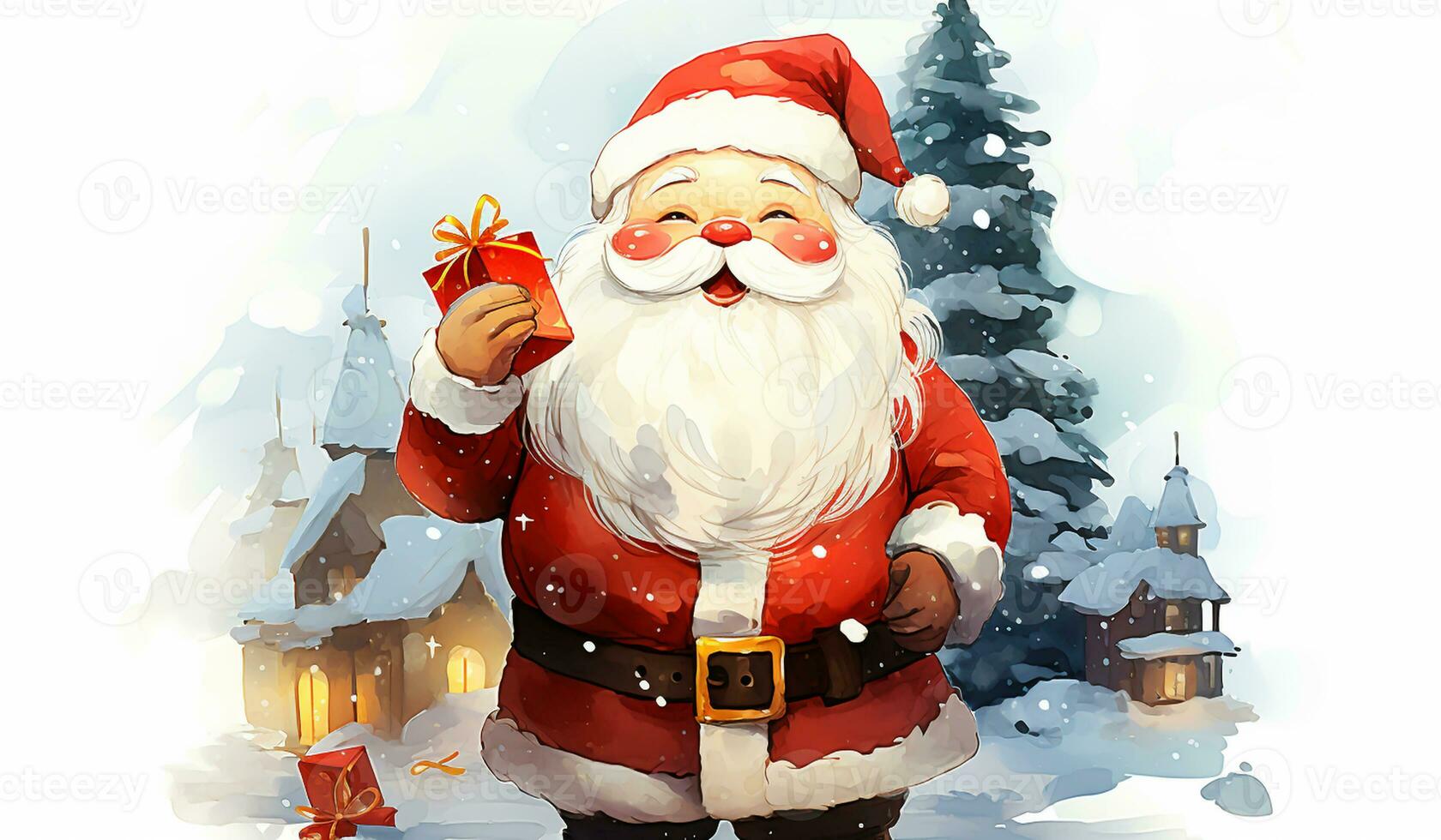 Santa claus for christmas cards. AI generated photo