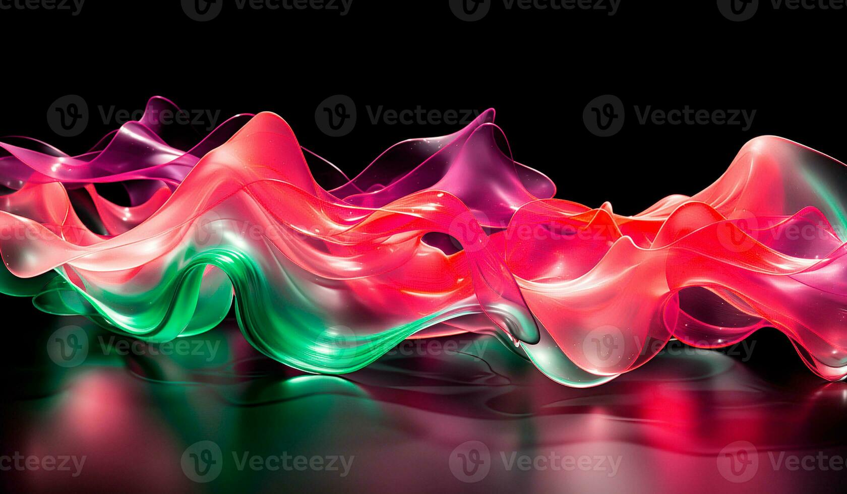 Abstract colorful waves background. AI generated photo