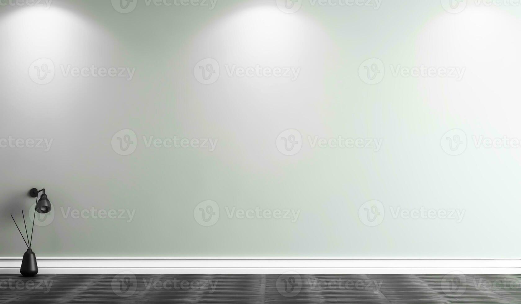 Interior minimalist space with free space for text. AI generated photo