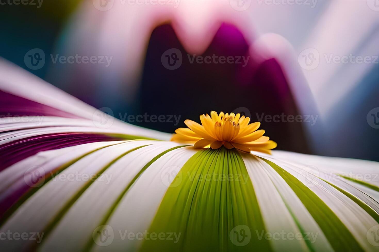 A closeup shot of a raindrop on a develop petal, capturing the heavenliness of nature's centers of charmed. photo