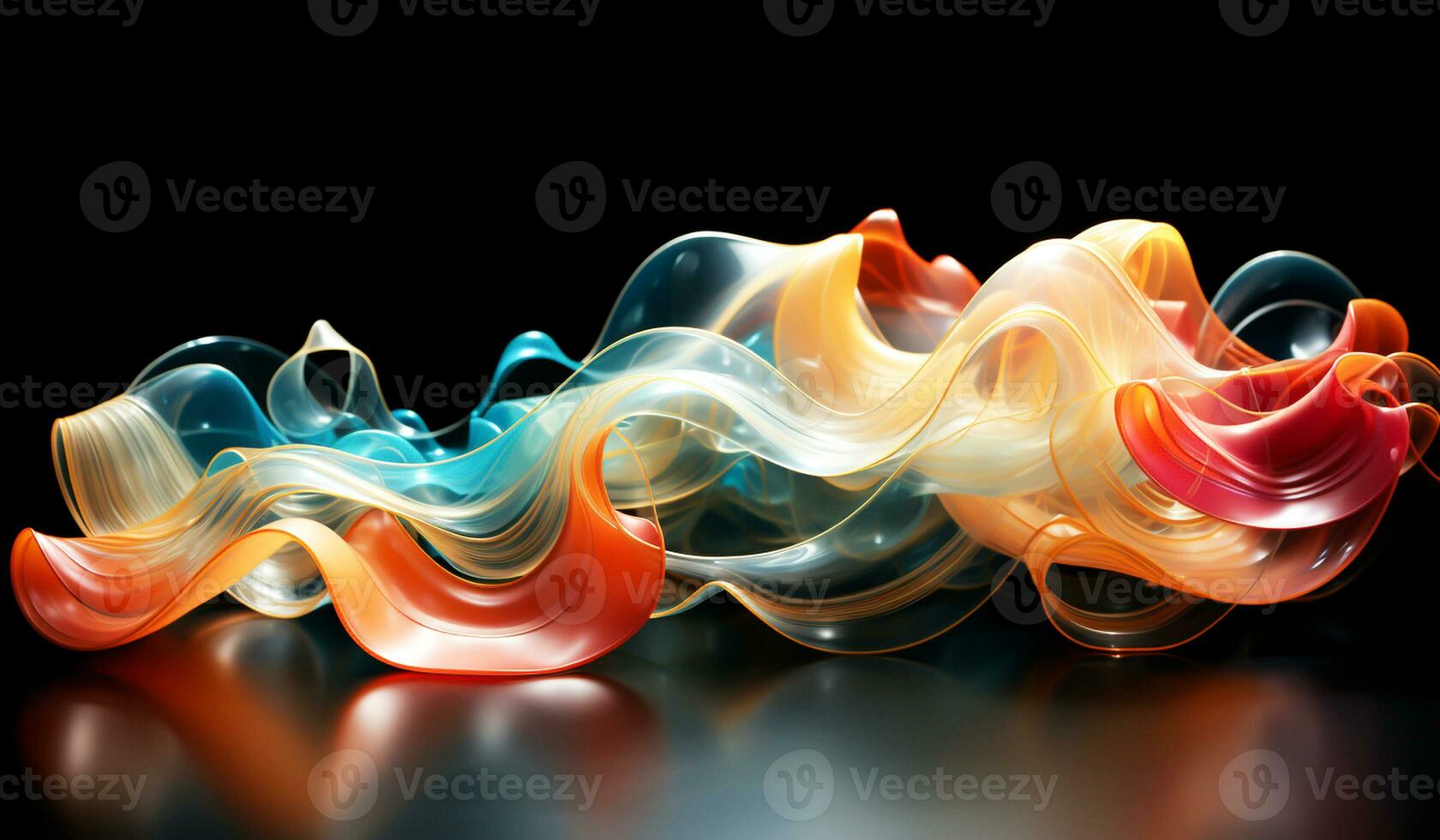 Abstract colorful waves background. AI generated photo