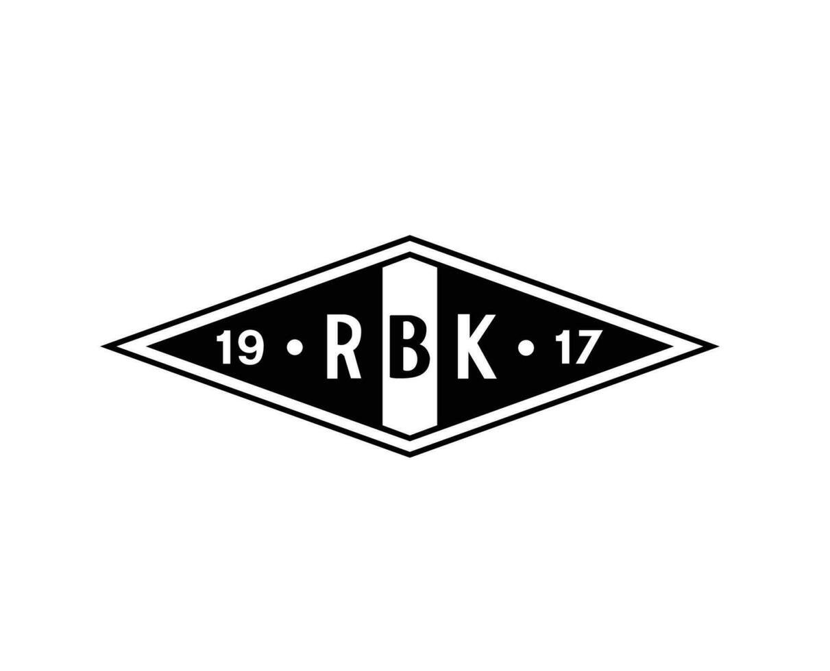 Rosenborg BK Club Symbol Logo Black Norway League Football Abstract Design Vector Illustration