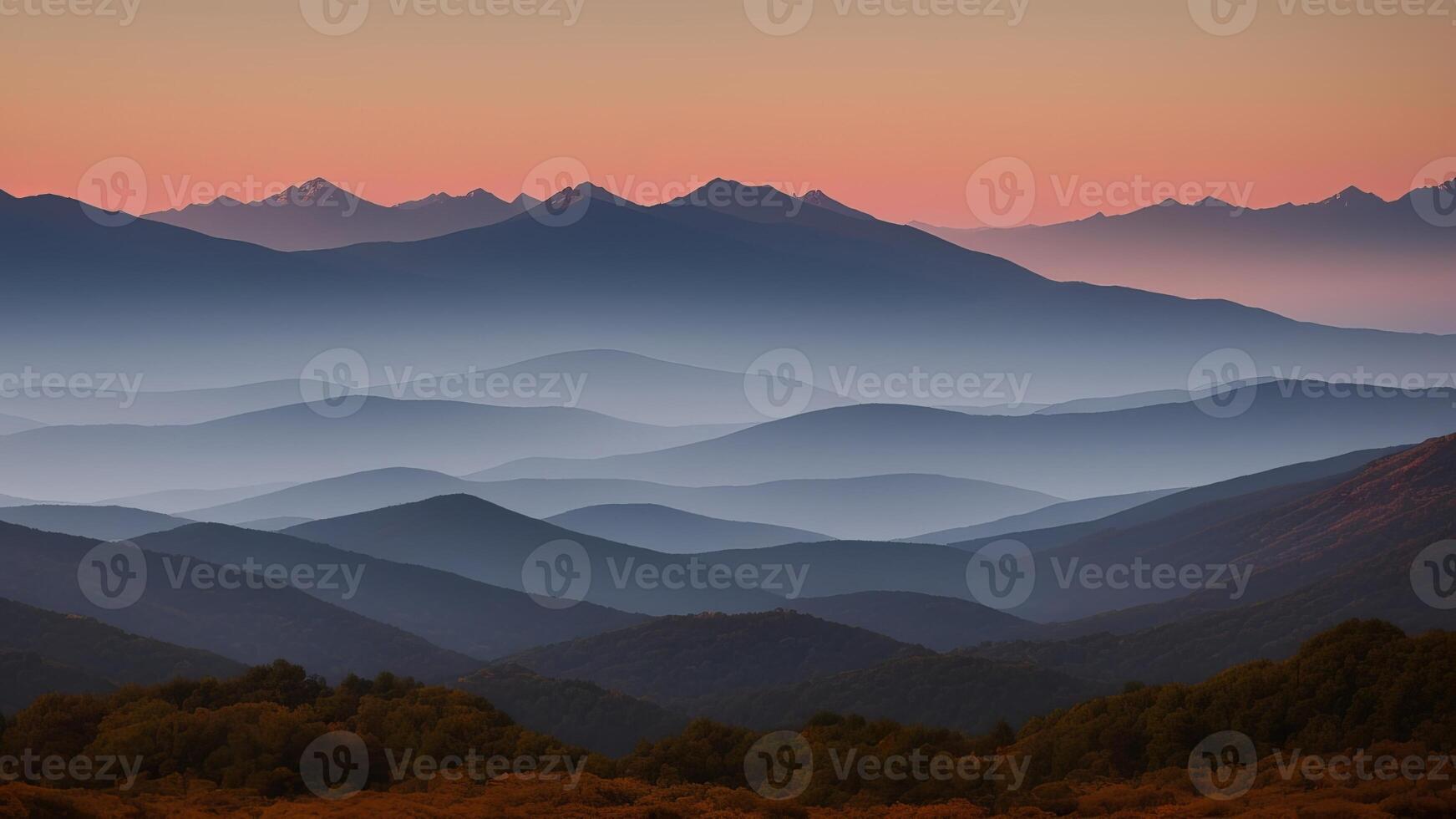 Marvelous Mountain Run. Organize a marvelous vista of towering mountains opening into the cleanse. photo