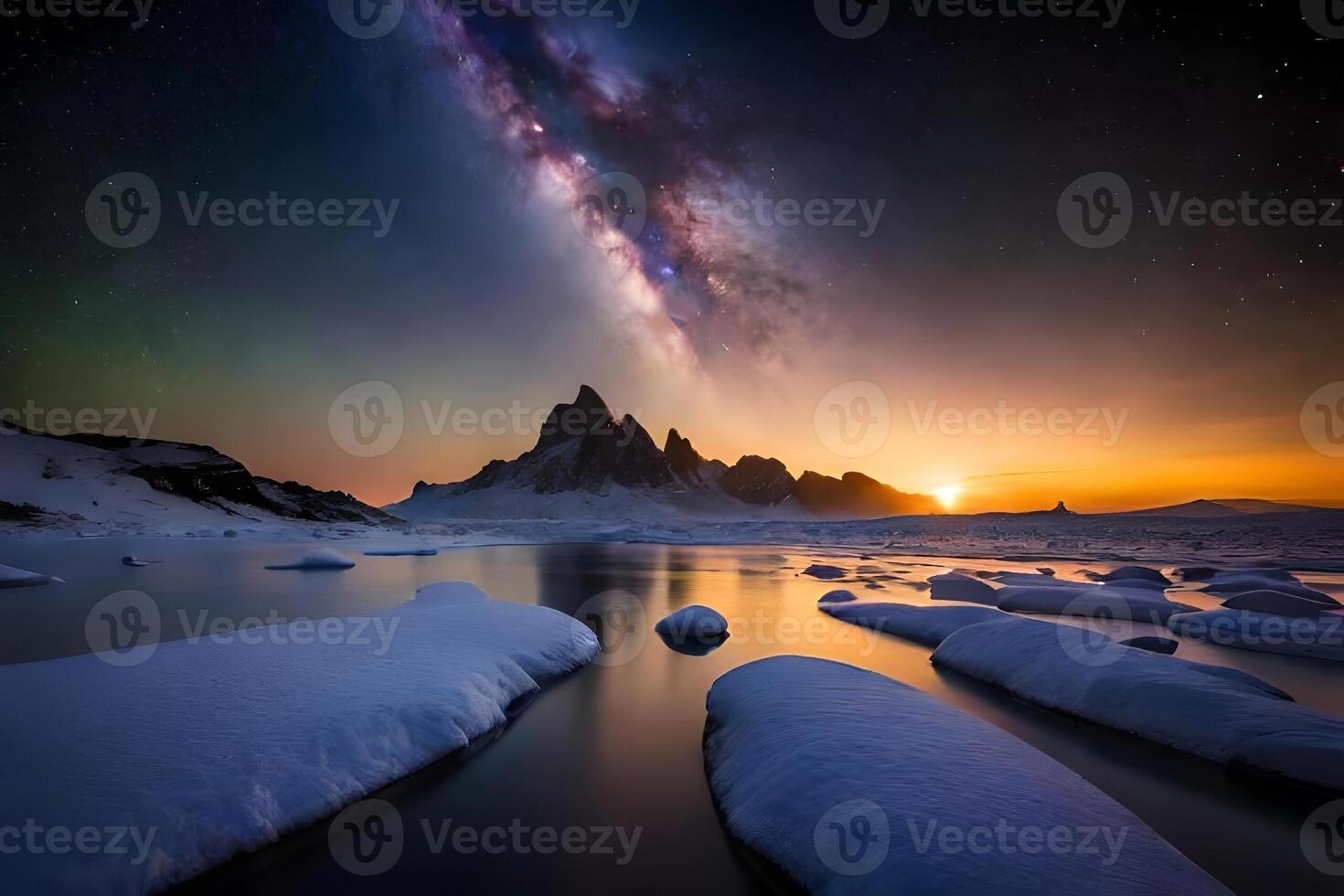 An expansive night interchange filled with a blanket of star , showcasing the curio of the universe. Creative resource, photo