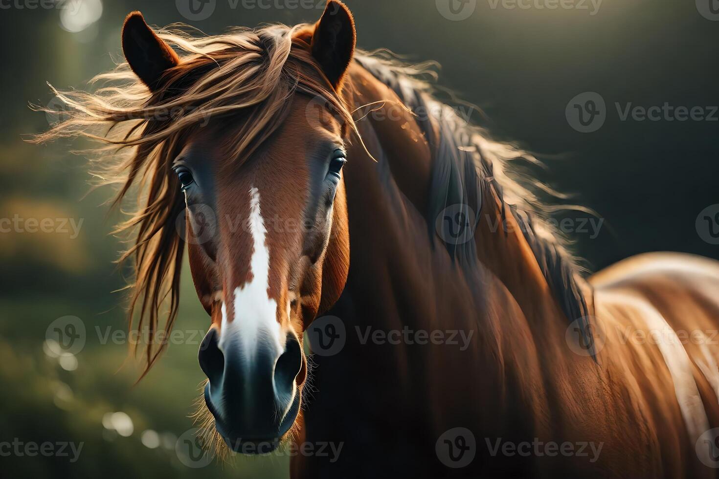 A sensitive horse depicted with charming broad scale centers of charmed. Creative resource, photo