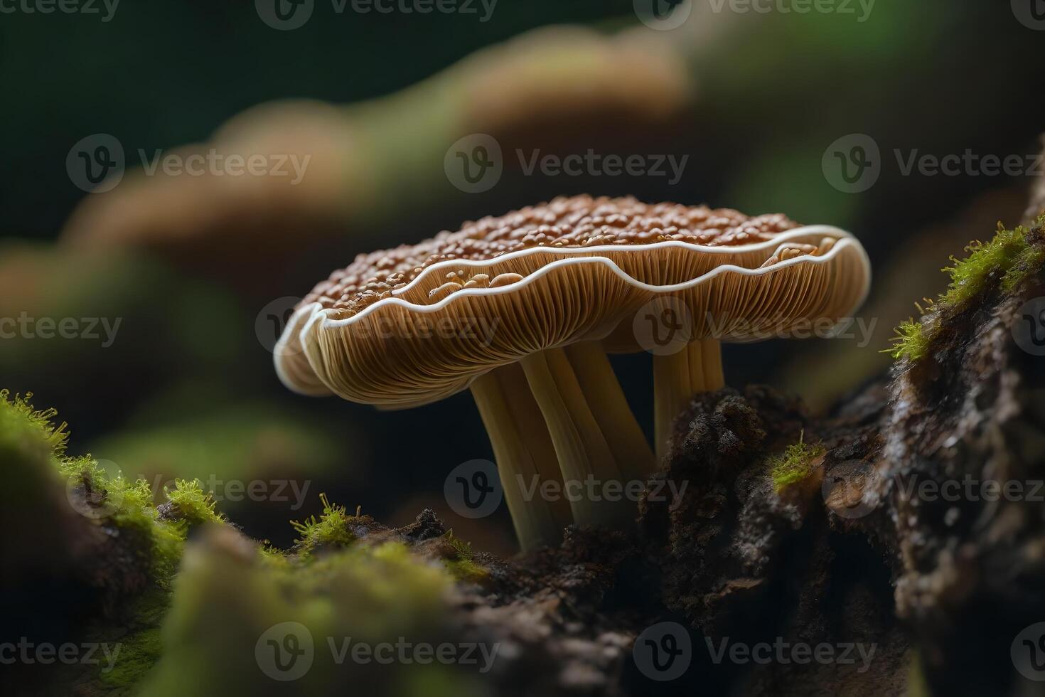 Underground, fungi and trees in forests are connected to each other.. Creative resource, photo