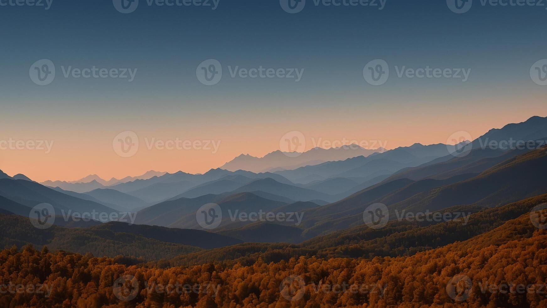 Marvelous Mountain Run. Organize a marvelous vista of towering mountains opening into the cleanse. photo