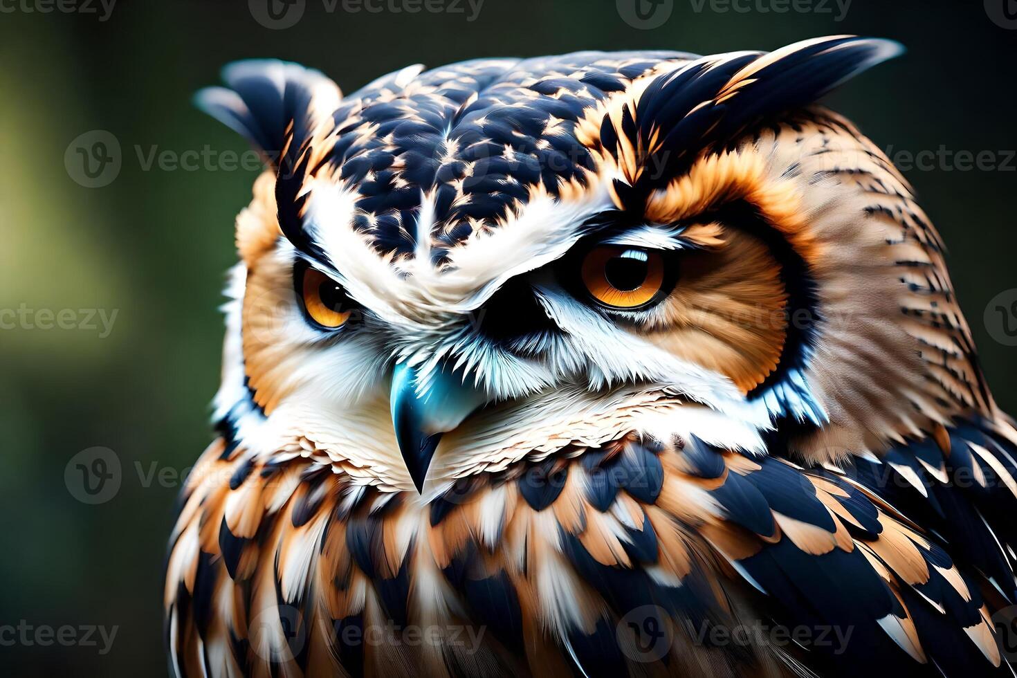 A shrewd owl captured with puzzling charm. Creative resource, photo