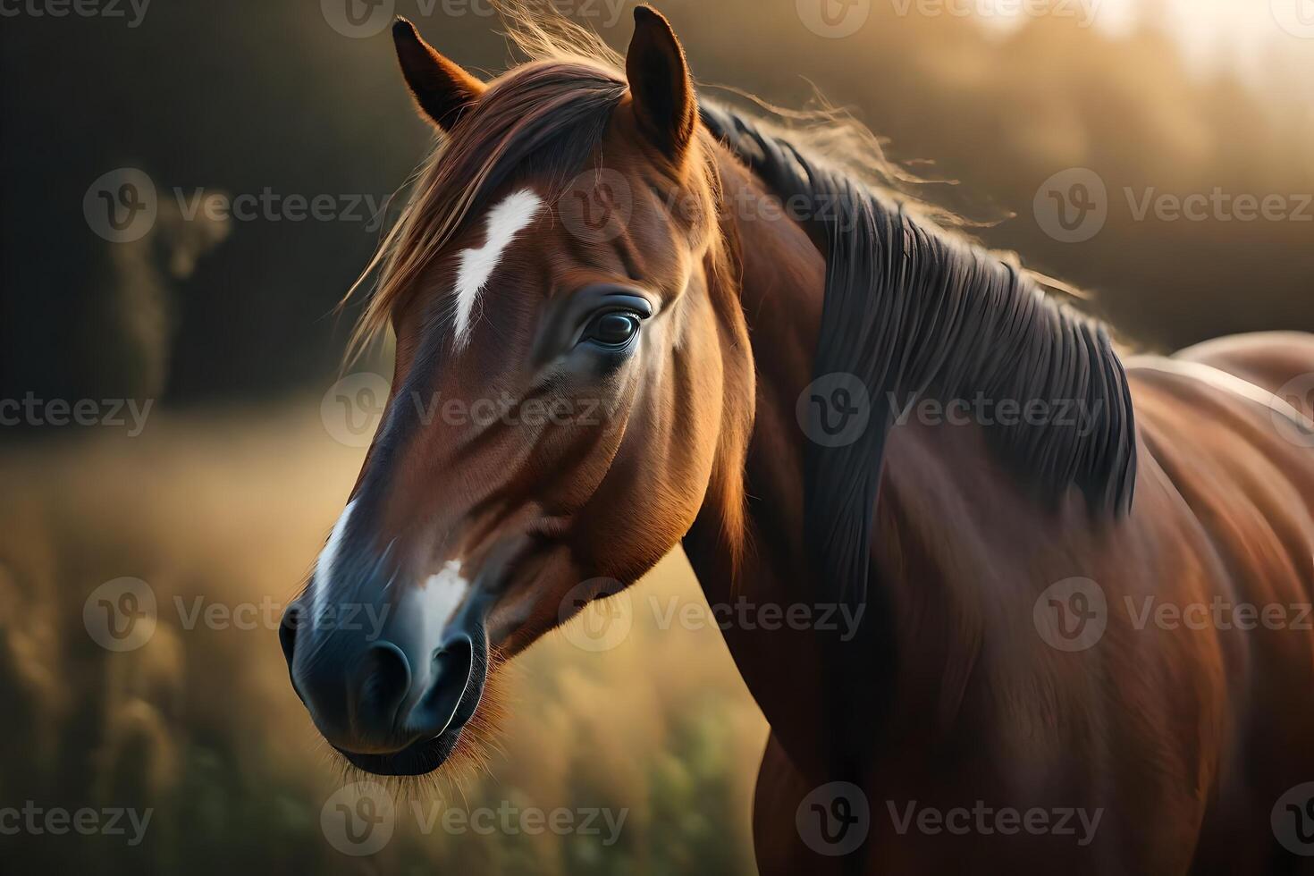 A delicate horse portrayed with charming expansive scale focuses of intrigued. Creative resource, photo