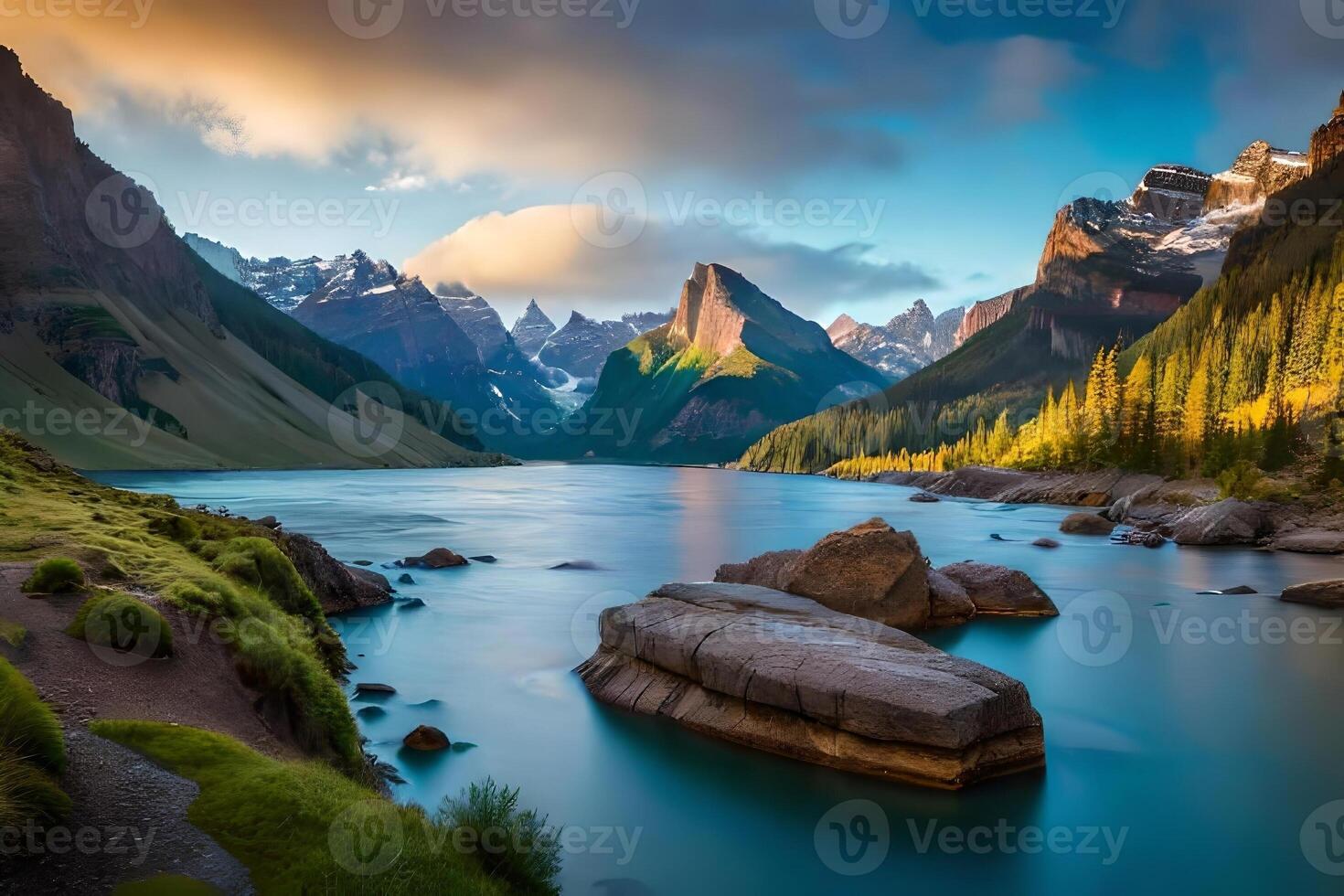 An aweinspiring view of a lifelike curiosity , such as a dandy waterfall or a distinguish canyon. Creative resource, photo