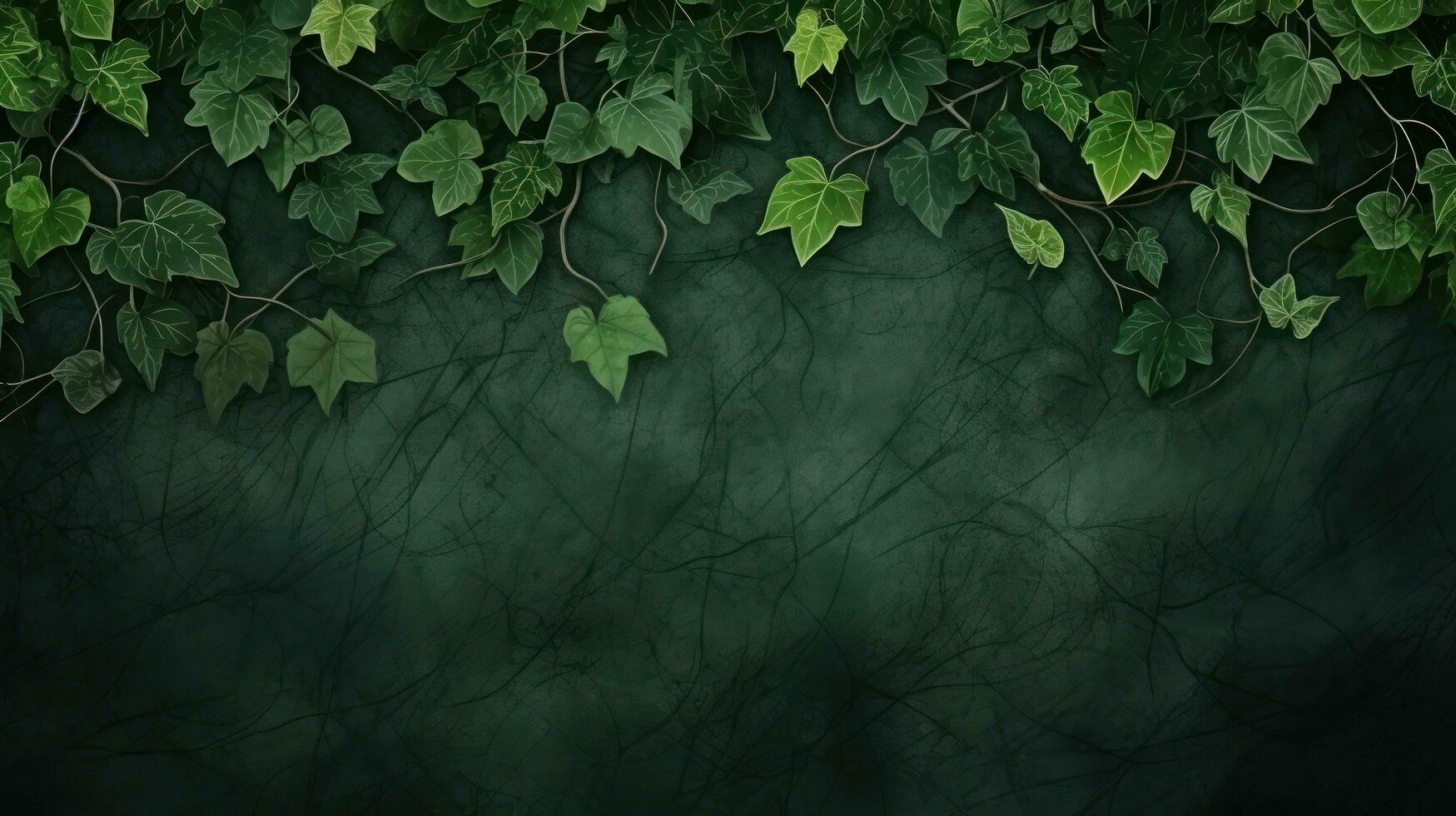 Jungle vine leaves on textured background photo