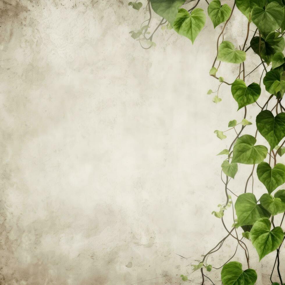 Jungle vine leaves on textured background photo