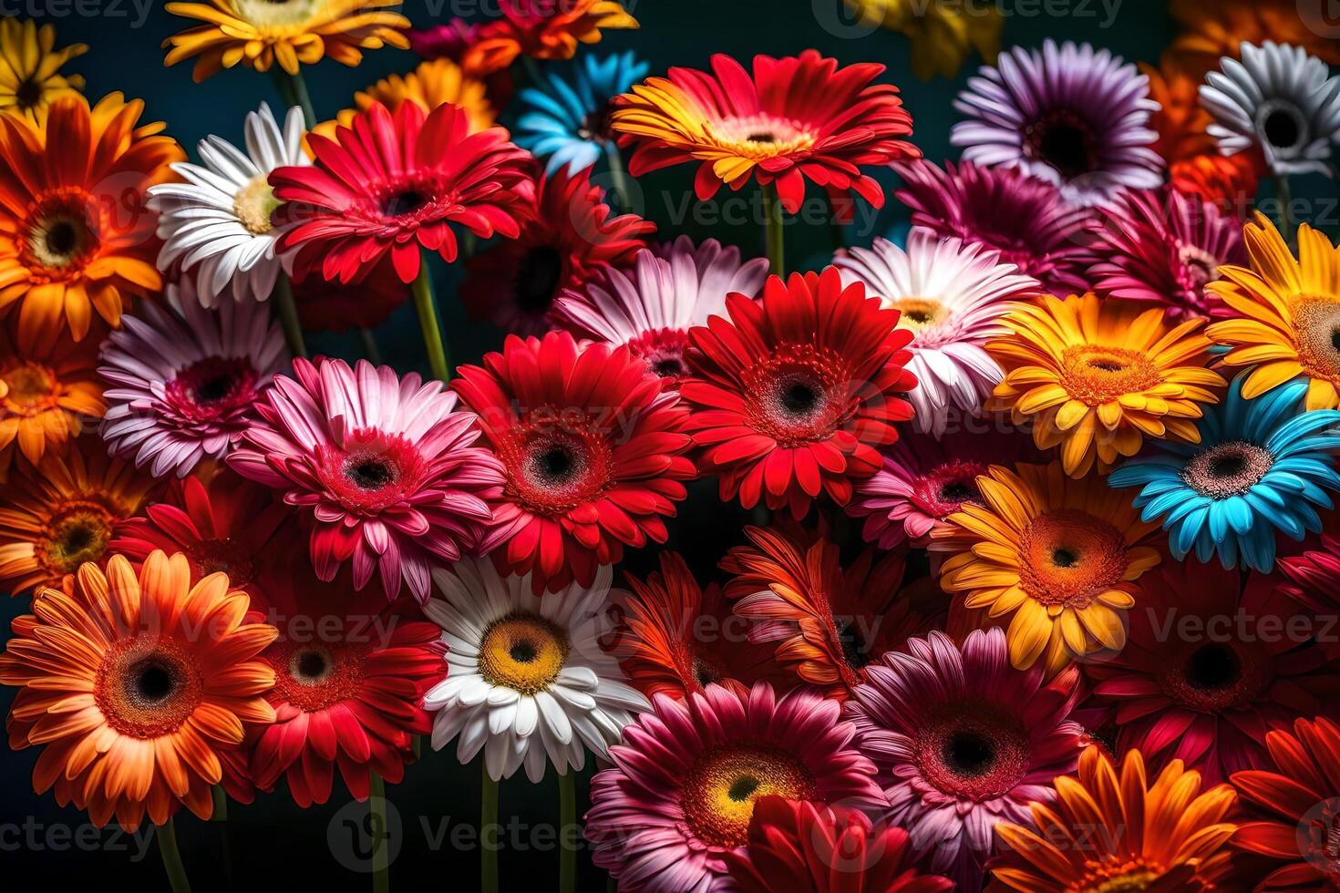 Gerberas are beautiful flowers that make an excellent present for moms on Mother's Day. They are bright and colorful.. Creative resource, photo