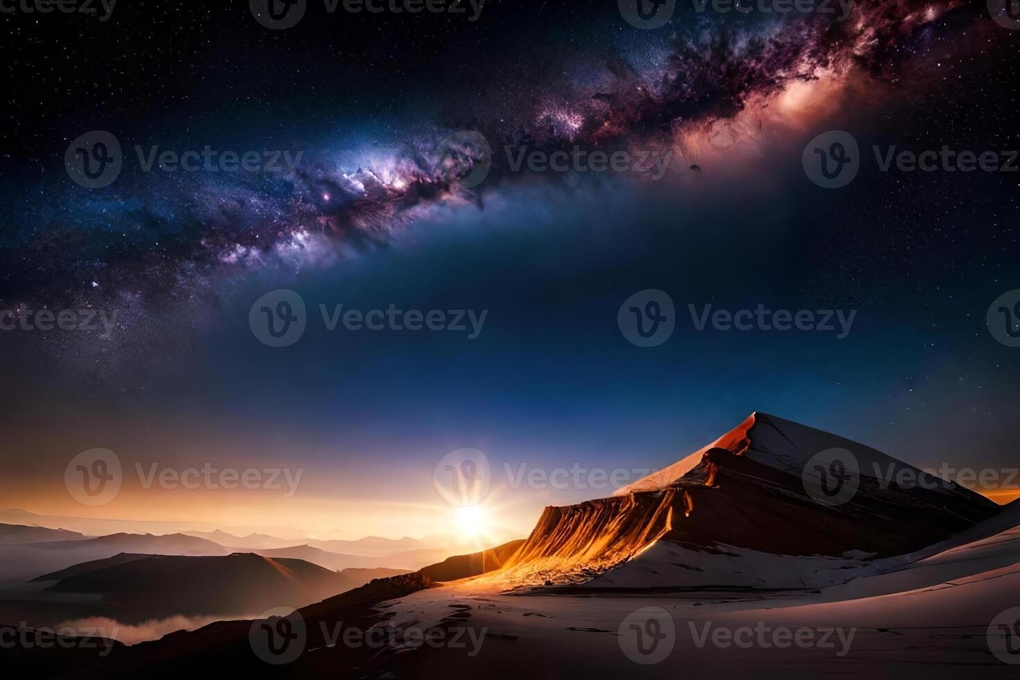 An expansive night interchange filled with a blanket of star , showcasing the curio of the universe. Creative resource, photo