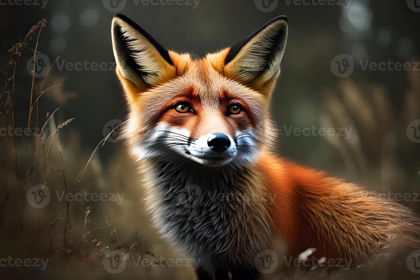 An baffling fox captured with mesmerizing detail. Creative resource, photo