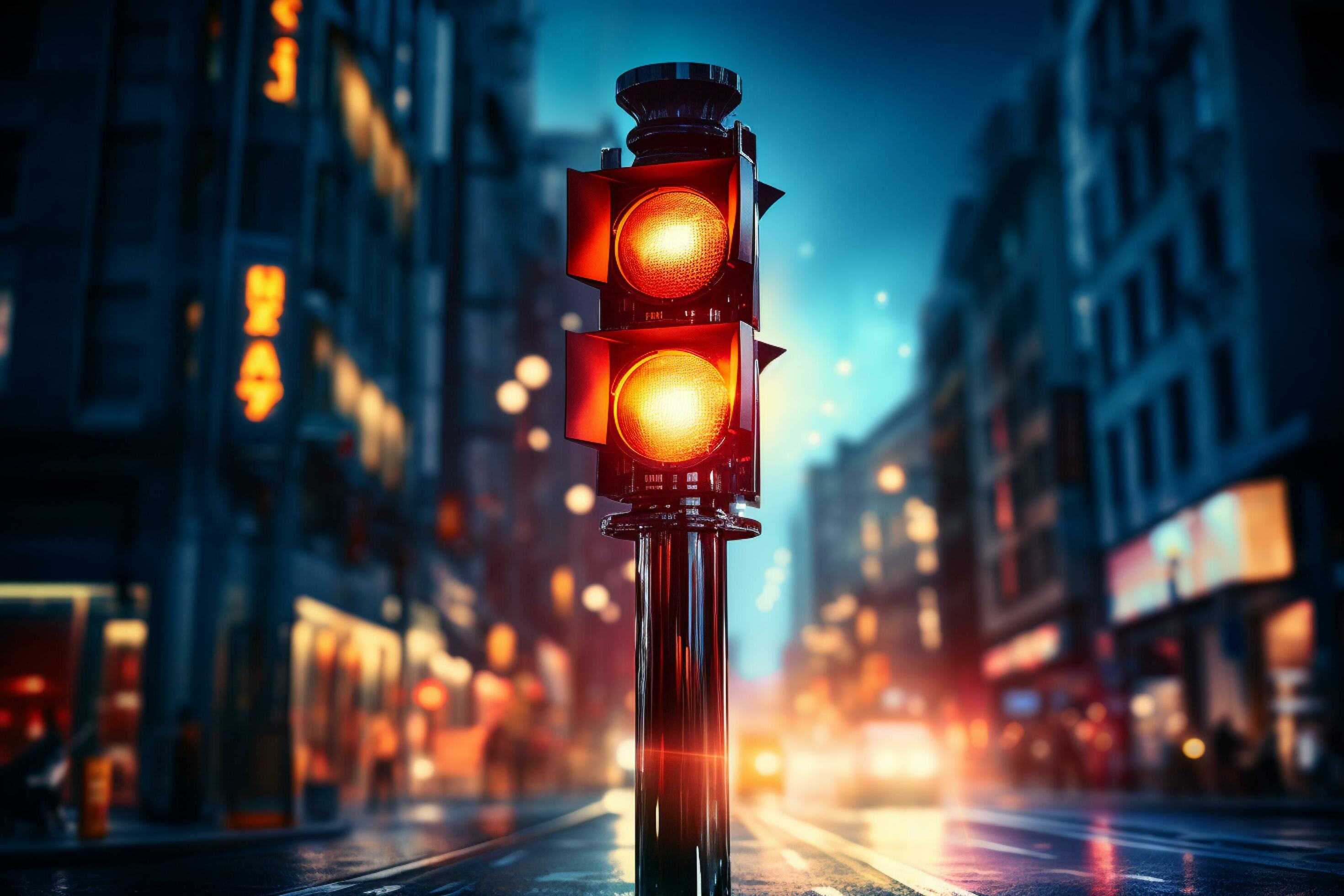 Traffic signal lights Ai Generated 30491676 Stock Photo at Vecteezy