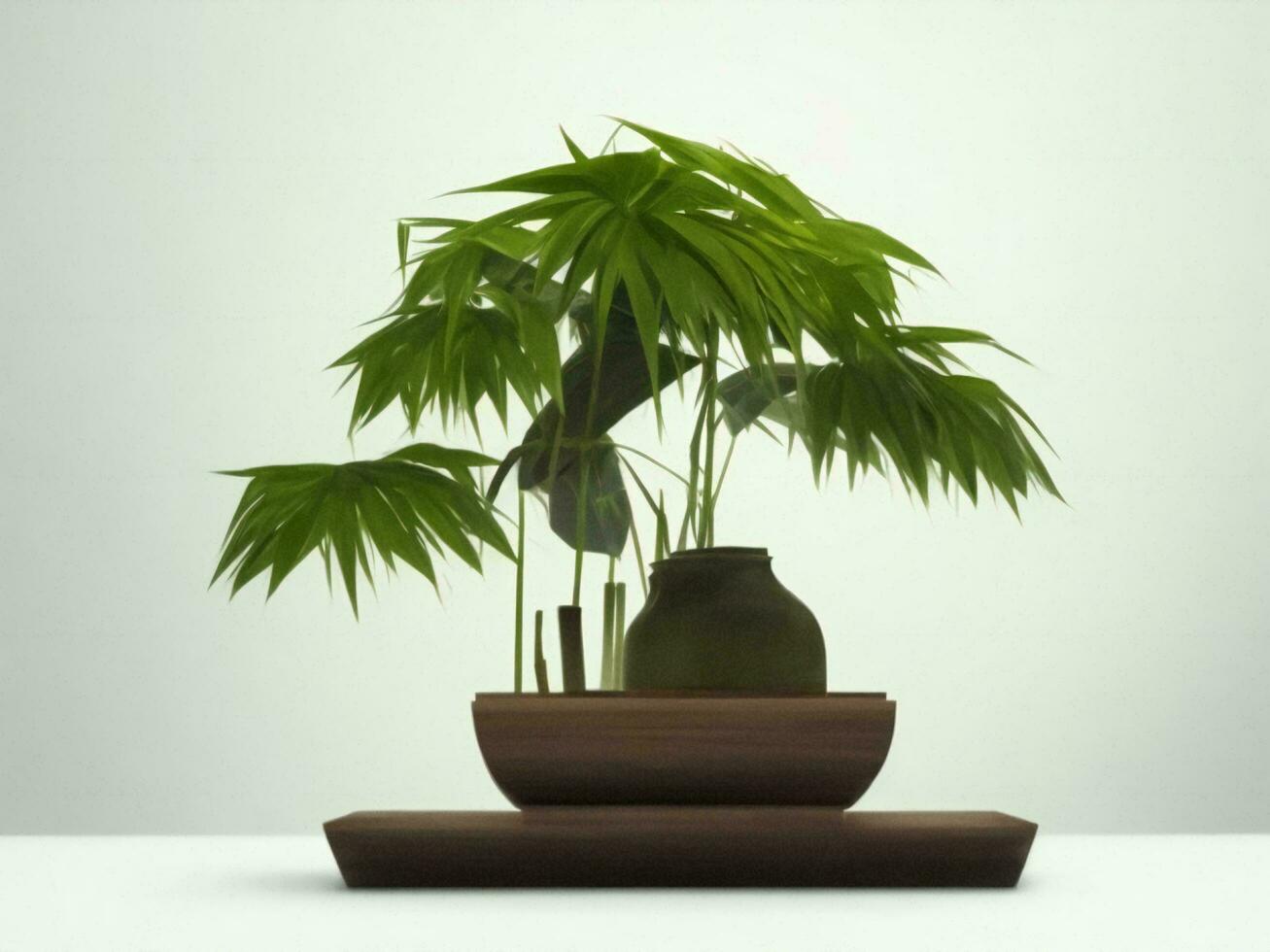 Beautiful expensive bonsai tree on white background ai generated photo