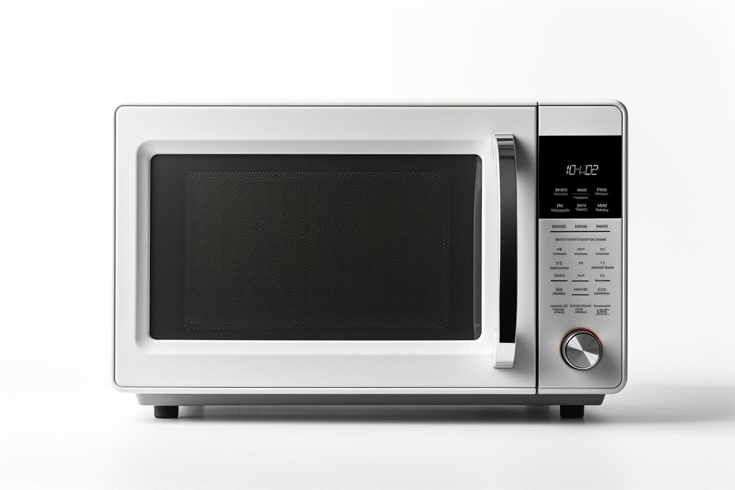 Microwave oven isolated on white background. 3d illustration. Ai Generated photo