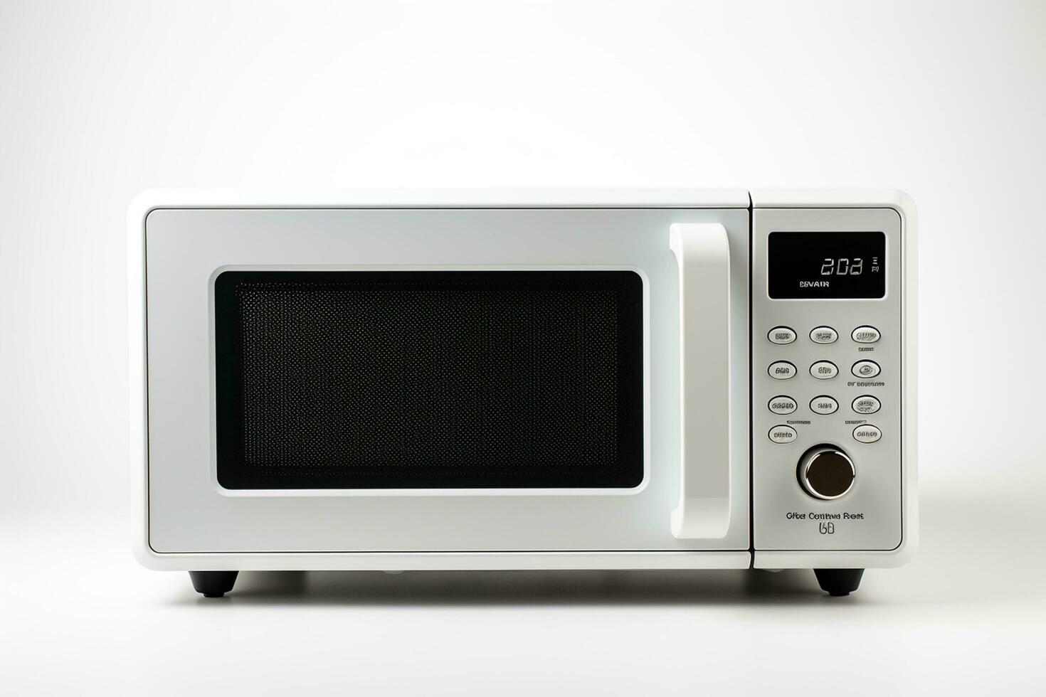 Microwave oven isolated on white background. 3d illustration. Ai Generated photo