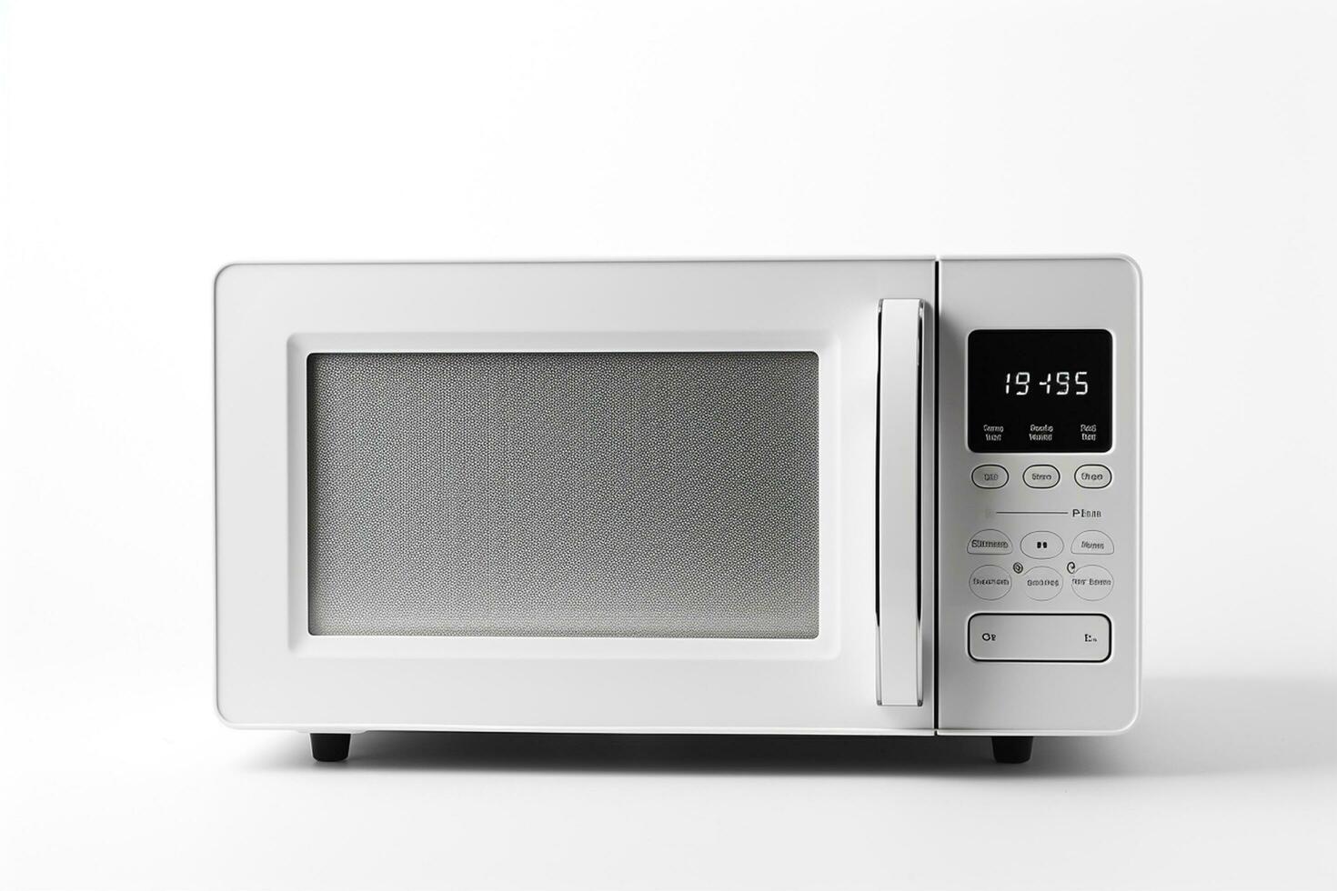 Microwave oven isolated on white background. 3d illustration. Ai Generated photo