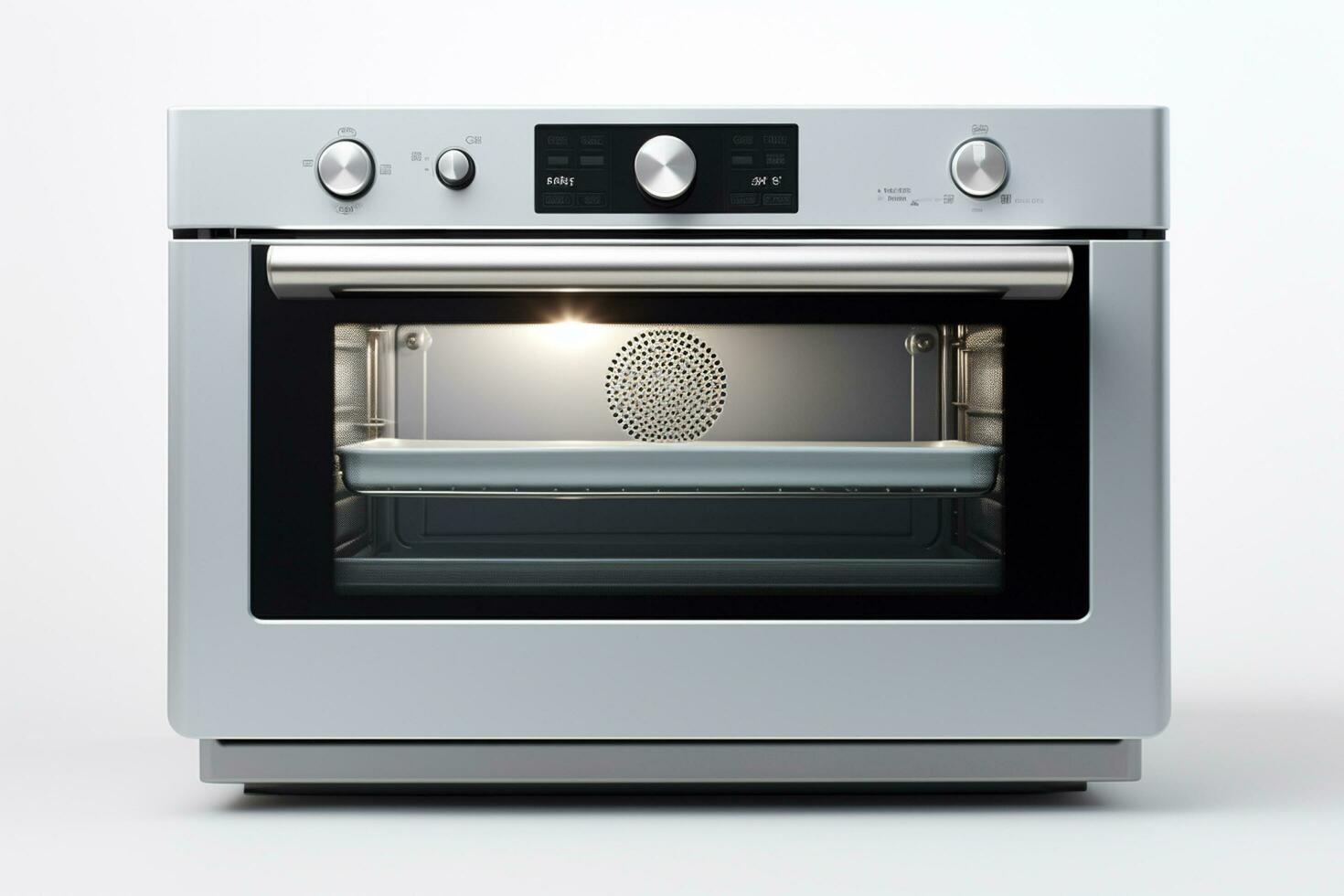 Electric oven isolated on a white background. 3d render illustration. Ai Generated photo