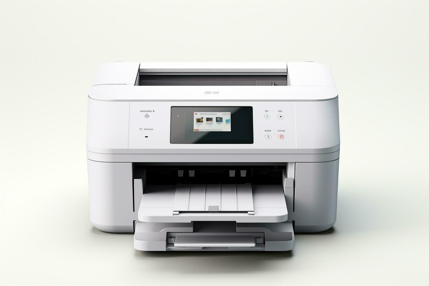 Printer on a white background. 3d rendering. Computer digital image. Ai Generated photo