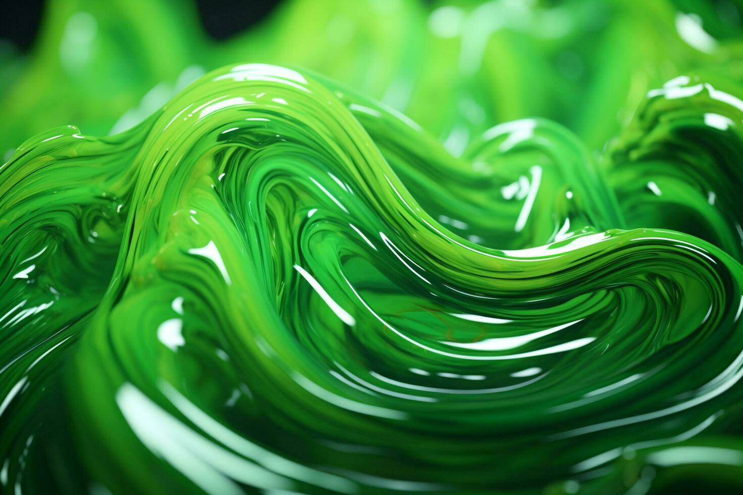 abstract background of green silk or satin with some smooth folds in it Ai Generated photo