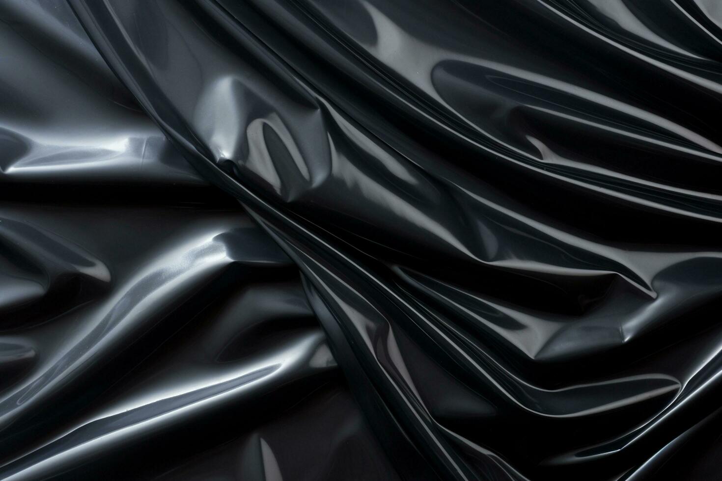 Closeup of black plastic texture, abstract background Ai Generated photo
