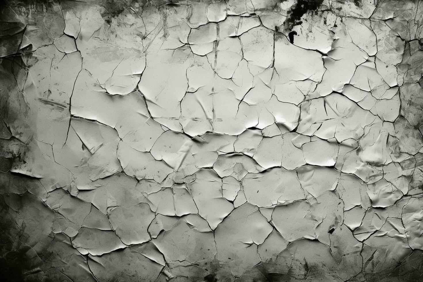 Old cracked paint on wall. Abstract background and texture for design. Ai Generated photo