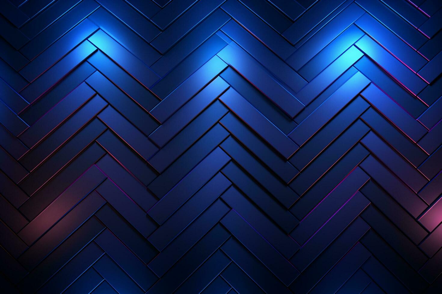 Blue abstract background with diagonal stripes. 3d rendering, 3d illustration. Ai Generated photo