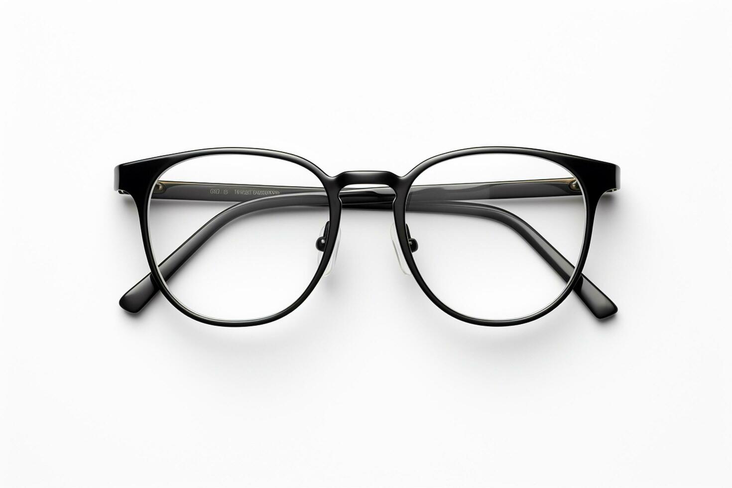 Black eye glasses isolated on white background. Eyeglass frame. Ai Generated photo