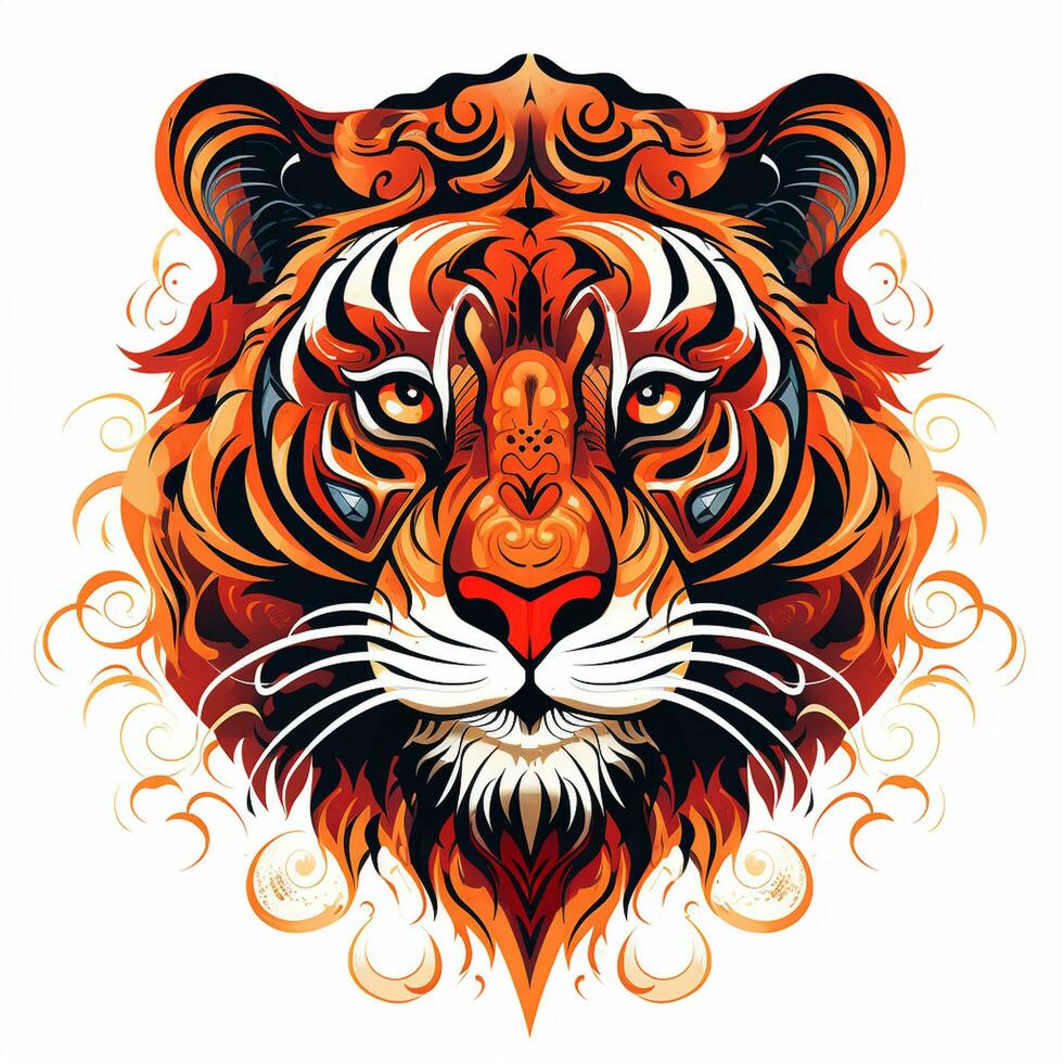 Tiger head . Vector illustration for your design. photo