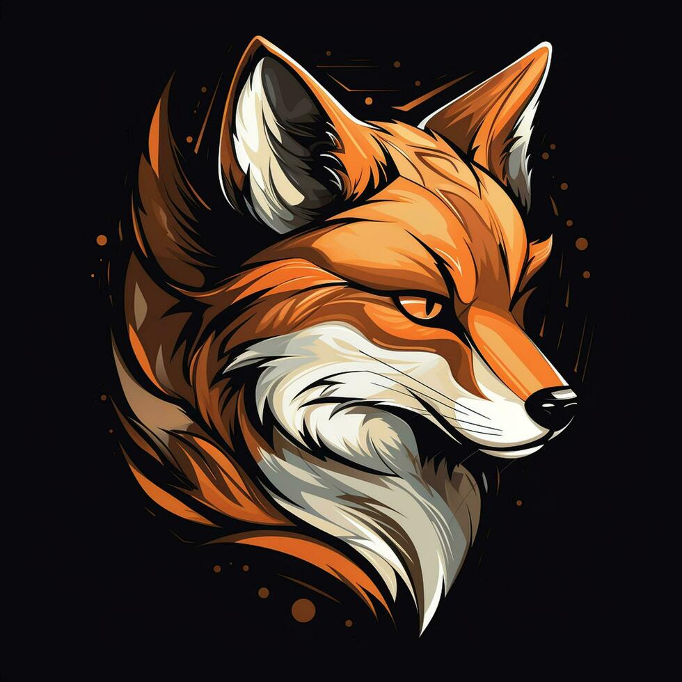 Vector type illustration of a fox Ai Generated photo