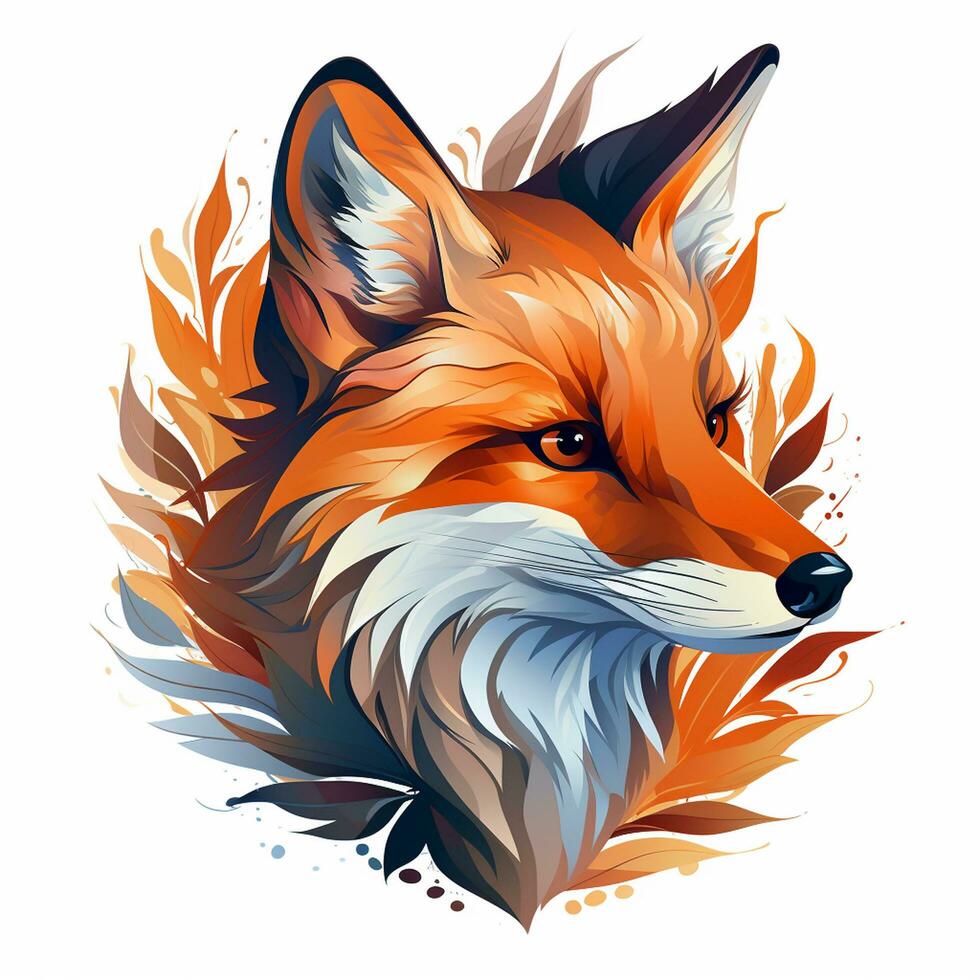 Vector type illustration of a fox Ai Generated photo