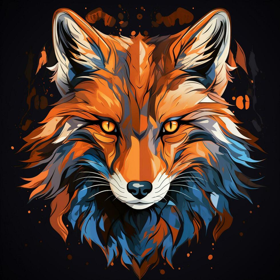 Vector type illustration of a fox Ai Generated photo