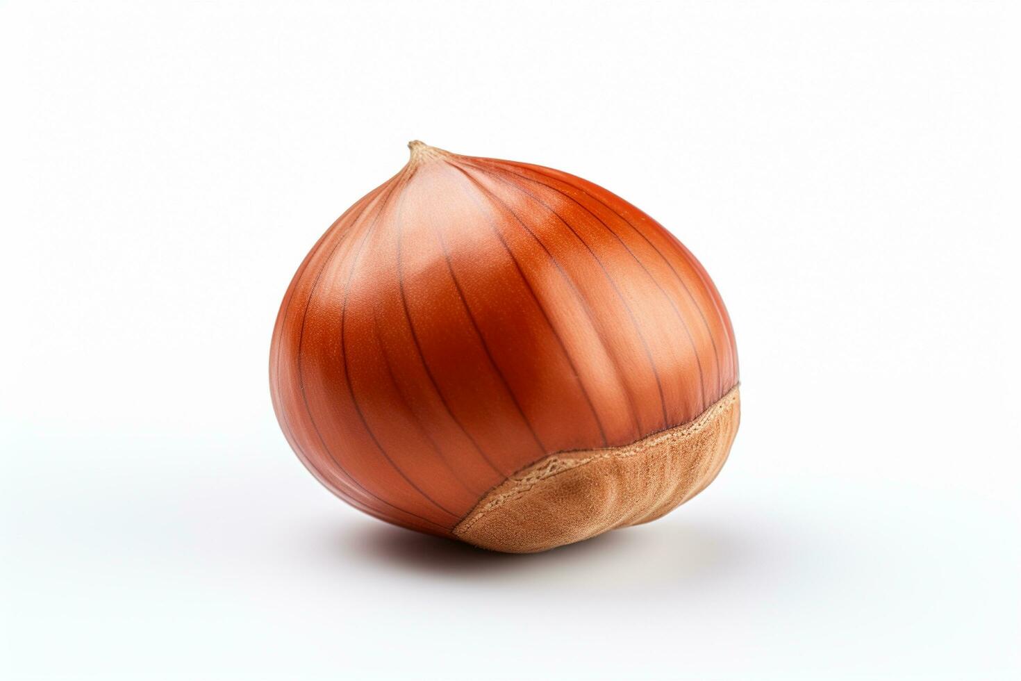 Hazelnuts with leaves isolated on white background, clipping path included Ai Generated photo