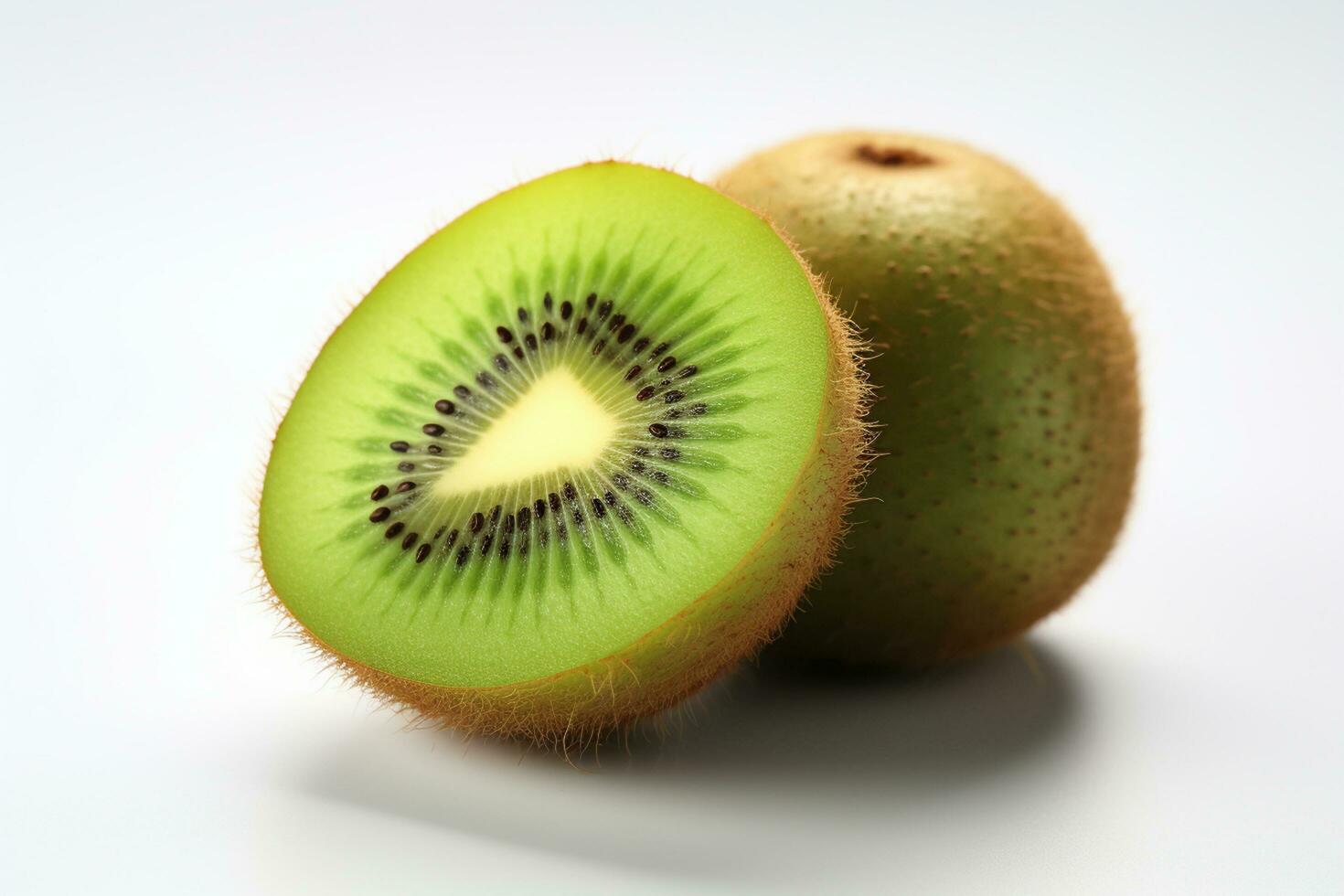 Kiwi fruit isolated on white background, close-up. Ai Generated photo