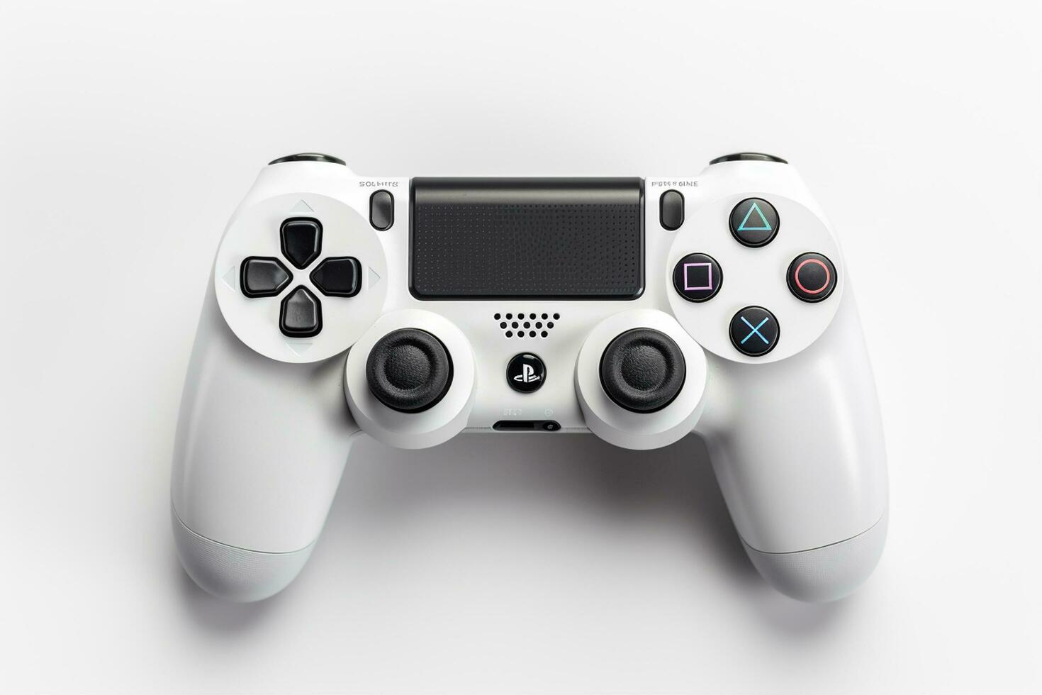 White gamepad isolated on white background. 3d rendering. Computer digital drawing. Ai Generated photo